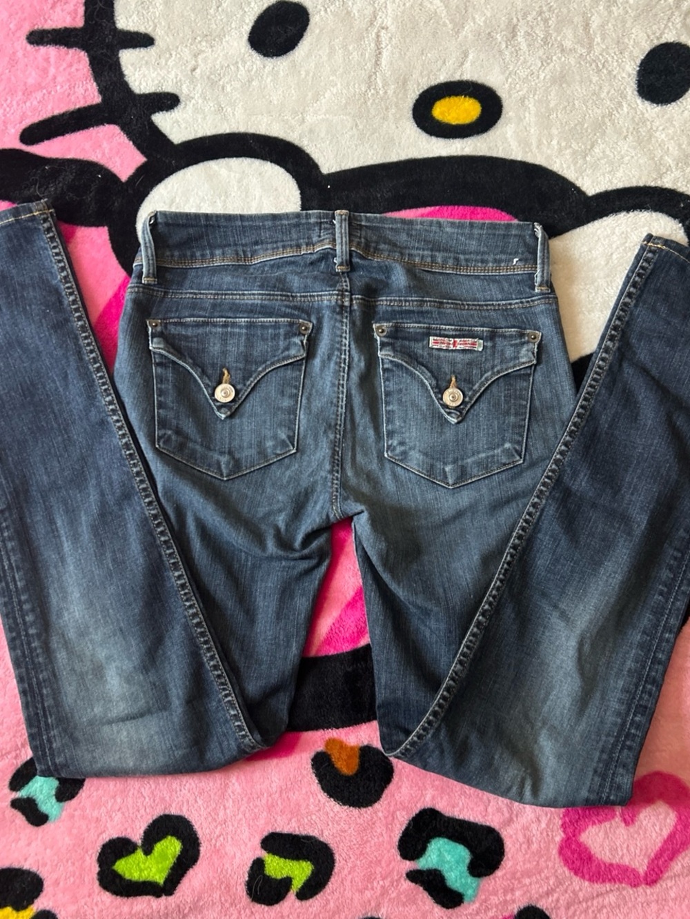 Hudson Dark Blue Straight Leg Denim Jeans